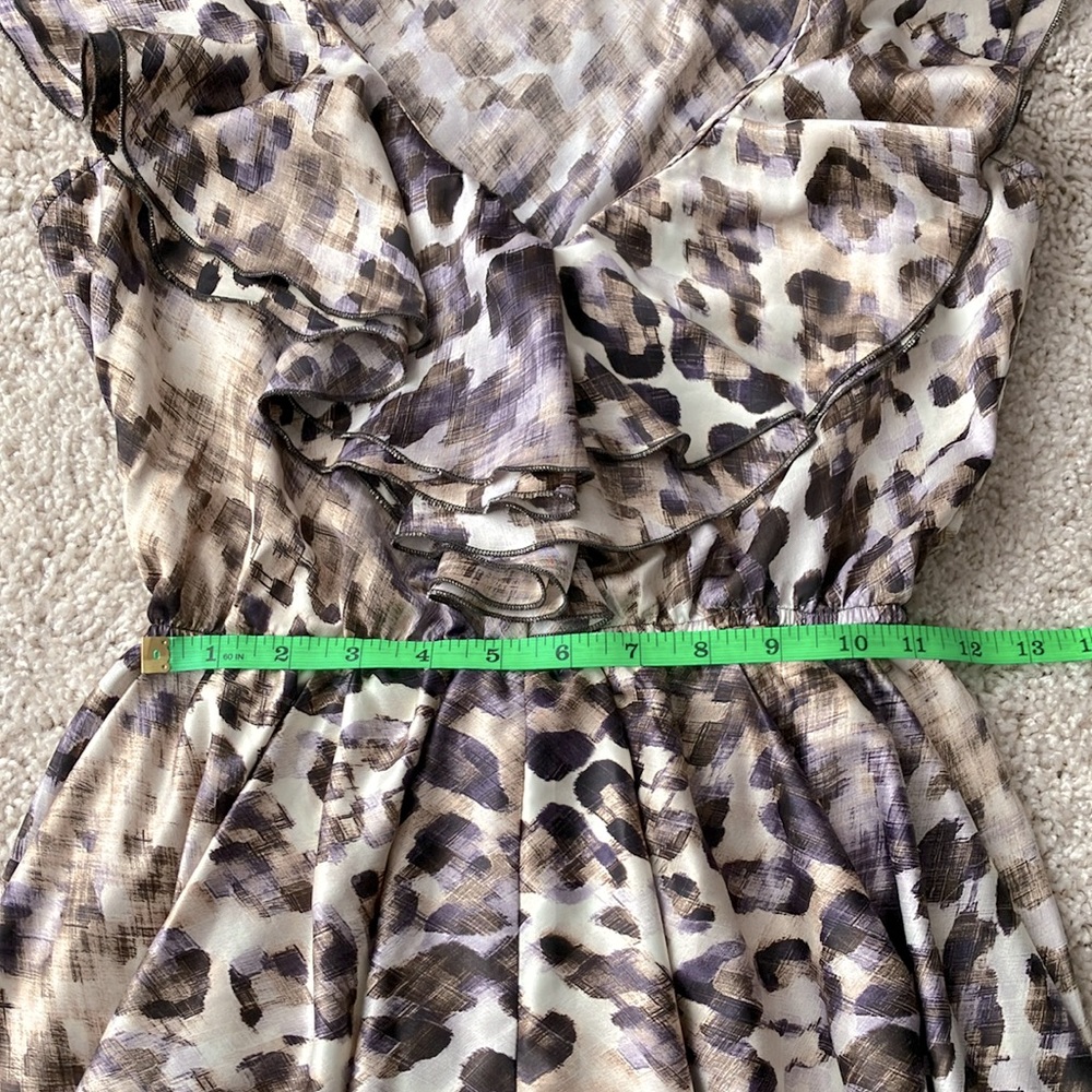 H&M | Leopard Print Ruffled Mini Dress - Picture 4 of 9